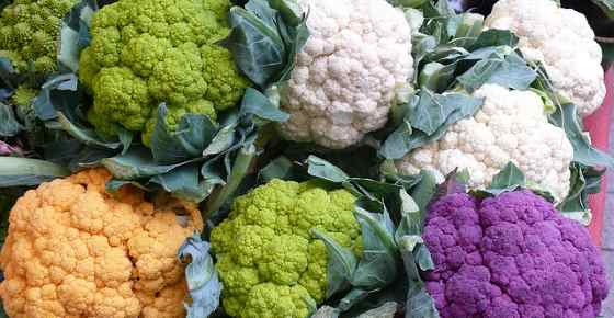 Types of Cauliflower: White, Green, Purple, Yellow, Romanesco